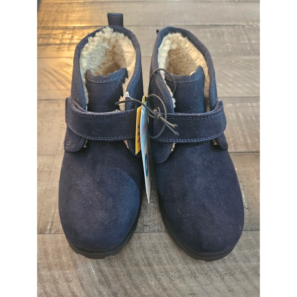 Cat & Jack Toddler Magnus Boots Navy Blue 12 NWT Sherpa Lined Soft Interior
